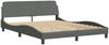vidaXL Bett mit Matratze "Dover" Dunkelgrau 160x200 cm Stoff 3208425 Bild 4