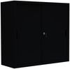 Schiebetürenschrank Schiebetüren Büro Aktenschrank Sideboard aus Stahl Schwarz 1090 x 1200 x 450 mm (Höhe x Breite x Tiefe) 550149 Bild 2