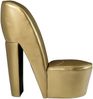 vidaXL Stuhl in Stöckelschuh-Form Golden Kunstleder 248650 Bild 3