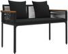 vidaXL Gartenmöbel Set mit Kissen 4 pcs Schwarz Poly-Rattan 42025225 Bild 5