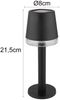 2er Set Kleine LED Outdoor Solar Tischleuchten in Schwarz, Höhe 21,5cm Bild 3