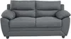 Vente-unique - MANOA Couchgarnitur Stoff Grau - B 82 cm x H 88 cm x L 163 cm201 cm Bild 2