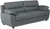 Vente-unique - MANOA Couchgarnitur Stoff Grau - B 82 cm x H 88 cm x L 163 cm201 cm Bild 4