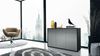 Vladon Sideboard Ben V3, Kommode mit 3 Türen und 2 Schubladen, Schwarz matt/Graphit Seidenmatt (117 x 74 x 36 cm) Bild 2