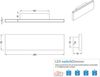 2er Set Flache LED Wandleuchten Up & Down Anthrazit 3 Stufen Dimmer, Breite 28cm Bild 3