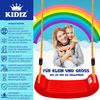 KIDIZ® Schaukel Kinderschaukel Set - Ink. Zubehör Schaukelsitz Schaukelbrett Garten Outdoor Indoor Brettschaukel für Kinder zum Schaukeln aus Kunststoff Höhenverstellbar Rutschfest Rot Bild 2
