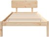 vidaXL Bettrahmen mit Kopfteil Natur 100 x 200 cm Massives Kiefernholz 872119 Bild 3