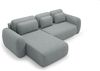 Ecksofa Schlafsofa Sofa GASTON in Stoff Puente Dunkelgrau Ottomane Links Bild 2