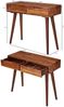 Konsolentisch WL5.577 90 x 76 x 36 cm Sheesham Massivholz mit Schubladen, Design Holz Anrichte Konsole Massiv, Kleiner Landhaus Schreibtisch Flurtisch, Schminktisch Ablagetisch Natur Bild 4