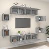 8-tlg. TV-Schrank-Set Grau Sonoma Holzwerkstoff [3114220] Bild 3