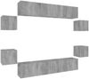 8-tlg. TV-Schrank-Set Grau Sonoma Holzwerkstoff [3114220] Bild 2