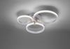LED Deckenlampe, stahlfarben, Ring Design, L 39 cm Bild 4