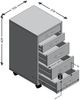 FMD Möbel - FREDDY - Beistellcontainer mit 2 kleinen und 3 großen SK - melaminharzbeschichtete Spanplatte - weiß - 33 x 63,5 x 38cm Bild 5