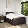 vidaXL Boxspringbett mit Matratze Dunkelbraun 120x190 cm Stoff 3289691 Bild 4
