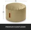 Green Bean® Sitzhocker aus Kunstleder - Pouf mit EPS Perlen Füllung - 43 x 30 cm - perfekte Ergänzung zum Sitzsack - helles Kamel Bild 4