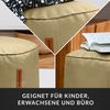 Green Bean® Sitzhocker aus Kunstleder - Pouf mit EPS Perlen Füllung - 43 x 30 cm - perfekte Ergänzung zum Sitzsack - helles Kamel Bild 3