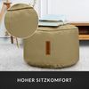 Green Bean® Sitzhocker aus Kunstleder - Pouf mit EPS Perlen Füllung - 43 x 30 cm - perfekte Ergänzung zum Sitzsack - helles Kamel Bild 5