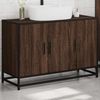 vidaXL Waschbeckenunterschrank Braun Eichen-Optik 90x33x60 cm 849273 Bild 4