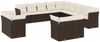vidaXL 13-tlg. Garten-Sofagarnitur mit Kissen Braun Poly Rattan 3250392 Bild 2