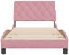 vidaXL Bettgestell ohne Matratze Rosa 100x200 cm Samt 3207910 Bild 5
