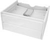 Waschbeckenunterschrank HWC-B19, Waschtischunterschrank Waschtisch Badezimmer, hochglanz Soft-Close 50x80cm ~ weiß Bild 4