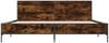 vidaXL Bettgestell Räuchereiche 180x200 cm Holzwerkstoff und Metall 3280014 Bild 4