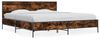 vidaXL Bettgestell Räuchereiche 180x200 cm Holzwerkstoff und Metall 3280014 Bild 2