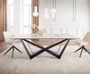 Esstisch Edge 200x100 Keramik Calacatta Luxe Weiß-Gold-Grau Spider Flachstahl Schwarz Bild 2