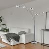 Elegante LED Stehleuchte aus Metall mit Marmorsockel Bild 2