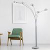 Elegante LED Stehleuchte aus Metall mit Marmorsockel Bild 4