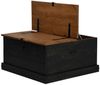 vidaXL Truhe HALDEN Schwarz 91x91x47 cm Massivholz Kiefer 4018408 Bild 5