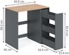 Waschmaschinenschrank Viktor Anthrazit/Goldkraft Eiche 93.6 x 88.2 cm mit Rollcontainer Vicco Bild 2