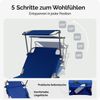 CASARIA® 2er Set Alu Sonnenliege mit Dach Klappbar Wetterfest Gartenliege Blau Bild 4