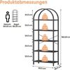 GarveeMore Bücherregal Standregal mit 5 Ebenen,gewölbt Display Racks,180x60x28cm, mit Kippschutz,für Schlafzimmer,Wohnzimmer,Home Office Bild 2