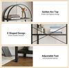 GarveeMore Bücherregal Standregal mit 5 Ebenen,gewölbt Display Racks,180x60x28cm, mit Kippschutz,für Schlafzimmer,Wohnzimmer,Home Office Bild 3