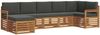vidaXL Ecksofa Set 7 pcs Natur und Anthrazit Massivholz Akazie 3375157 Bild 2