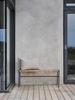 Gartenbank DK 106 cm von Brafab, aus Aluminium und Kunstrattan, modern, anthrazit, für 1–2 Personen Bild 2
