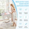 Baby Wickeltisch faltbare Wickelstation mit Wasserbecken Aufbewahrungskorb Grau Bild 2