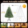 SALCAR 1,5m Weihnachtsbaum Lichterkette mit Ring und 8 Girlanden Bild 2