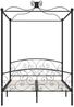 vidaXL Himmelbett-Gestell Schwarz Metall 140 x 200 cm 284477 Bild 3
