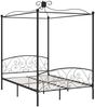 vidaXL Himmelbett-Gestell Schwarz Metall 140 x 200 cm 284477 Bild 2