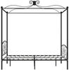 vidaXL Himmelbett-Gestell Schwarz Metall 140 x 200 cm 284477 Bild 4