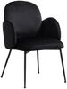 KAWOLA Stuhl DEON Esszimmerstuhl Velvet schwarz 84 x 62 x 59 cm Bild 3