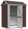 vidaXL Gerätehaus Braun 192x152,5x237 cm Verzinkter Stahl 364532 Bild 3