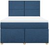 vidaXL Boxspringbett mit Matratze Blau 140x200 cm Stoff 3291302 Bild 4