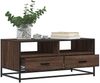 vidaXL Couchtisch Braun Eichen-Optik 100x50x45 cm Holzwerkstoff Metall 848788 Bild 4