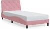 vidaXL Bettgestell mit LED ohne Matratze Rosa 90x200 cm Samt 3213836 Bild 5