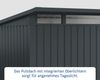 Hörmann EcoStar Euroline Gerätehaus Pultdach 214 x 310 Anthrazitgrau 1-flg Bild 4