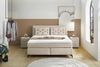 Boxspringbett 180x200 cm Federkern Wendematr. H2/H3 Bonell Topper Chenille Beige Bild 2