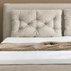 Boxspringbett 180x200 cm Federkern Wendematr. H2/H3 Bonell Topper Chenille Beige Bild 3